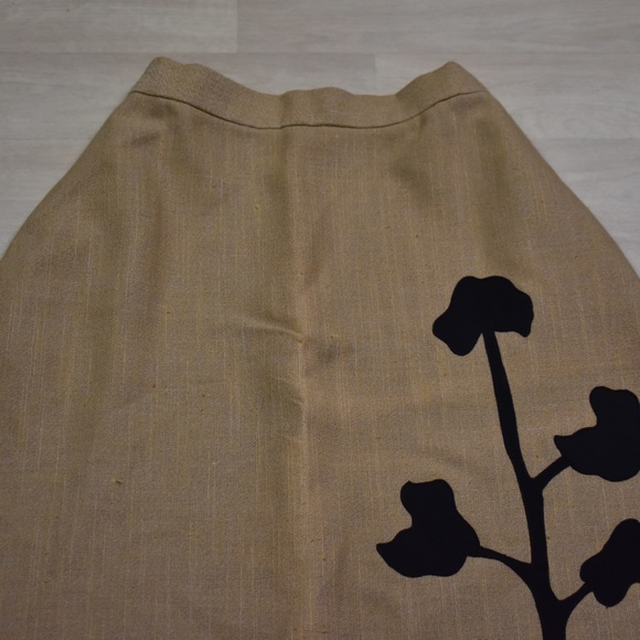 SOLD 70s John California Long Maxi Skirt Fox Forest Tree Appliqué VTG 1970s - Picture 2 of 5